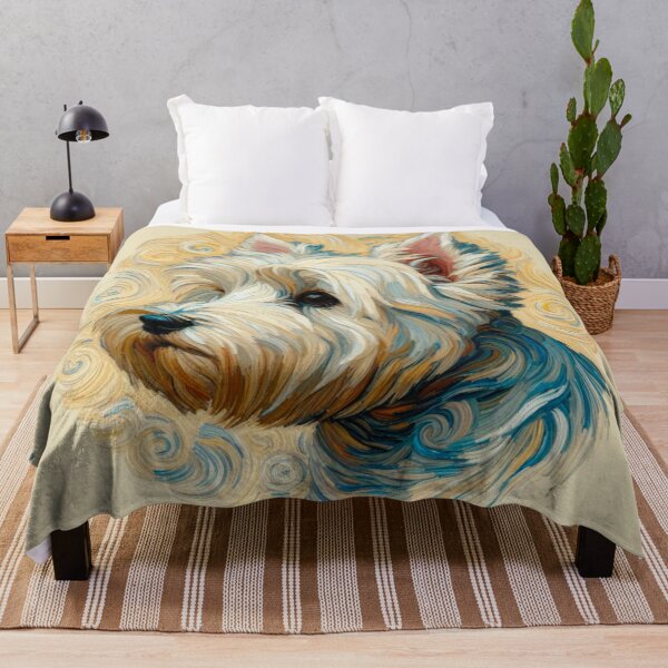 Item preview, West Highland Terrier Profile in the Style of Van Gogh - Westie Painting designed and sold by Star-Fragment.