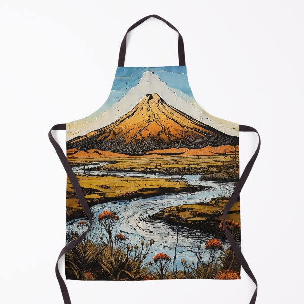 Item preview, Chile volcano colorful travel vintage graphics designed and sold by wonderfulpark.