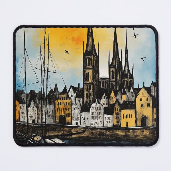 Item preview,  Rhine colorful travel vintage graphics designed and sold by wonderfulpark.