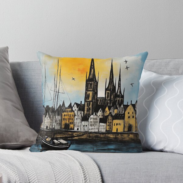 Item preview, Rhine colorful travel vintage graphics designed and sold by wonderfulpark.