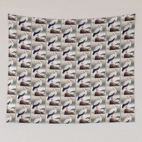 Item preview, white stork designed and sold by EuropeanPrints.