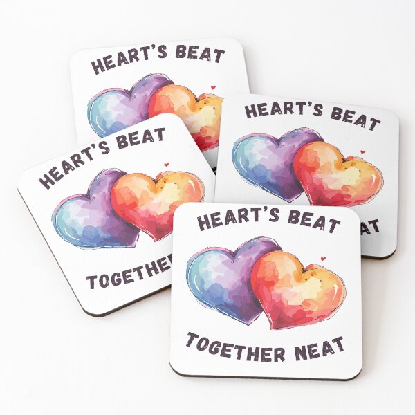 Item preview, Hearts Couple Together Neat Aquarellist Style designed and sold by CosyTeal.