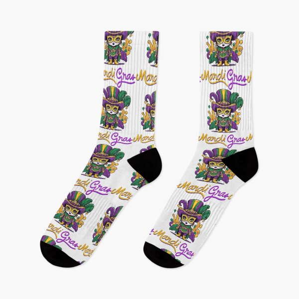 Item preview, Cute Mardi Gras Costume Parade Birthday Squad Mask Beads designed and sold by BunBuntheDog-.