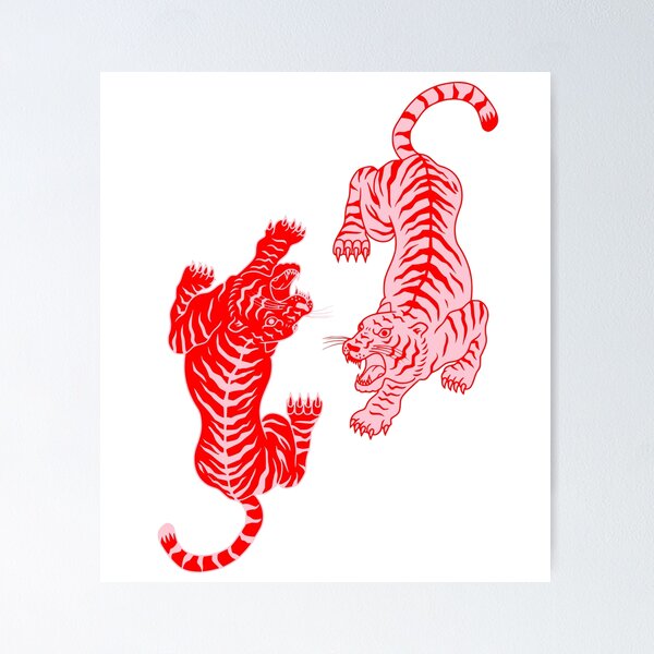 Item preview, Pink and red tigers designed and sold by marni graphics.