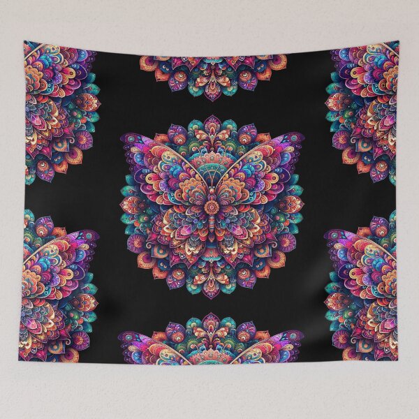 Item preview, Polish Pottery Folk Art Abstract Mandala Butterfly designed and sold by Pati-Design.