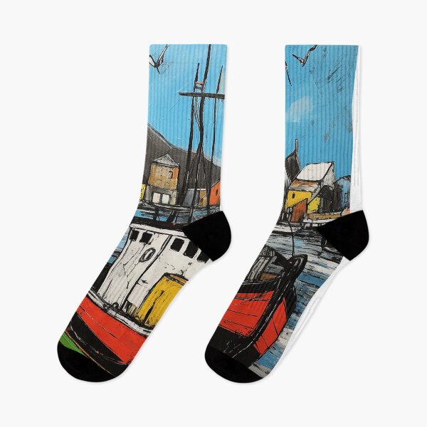 Item preview, Port skandynavia colorful travel vintage graphics designed and sold by wonderfulpark.