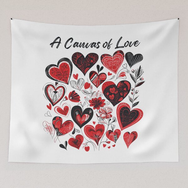 Item preview, Hearts On A Canvas Of Love designed and sold by CosyTeal.