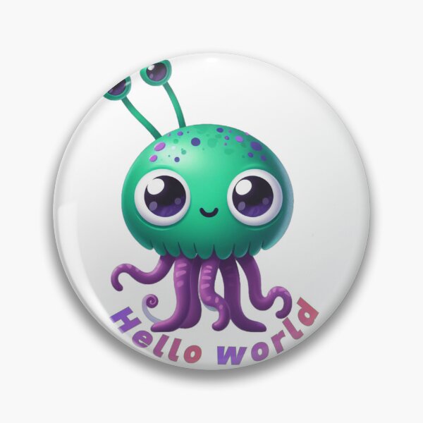 Item preview, Alien say hello world designed and sold by EkkaArt.