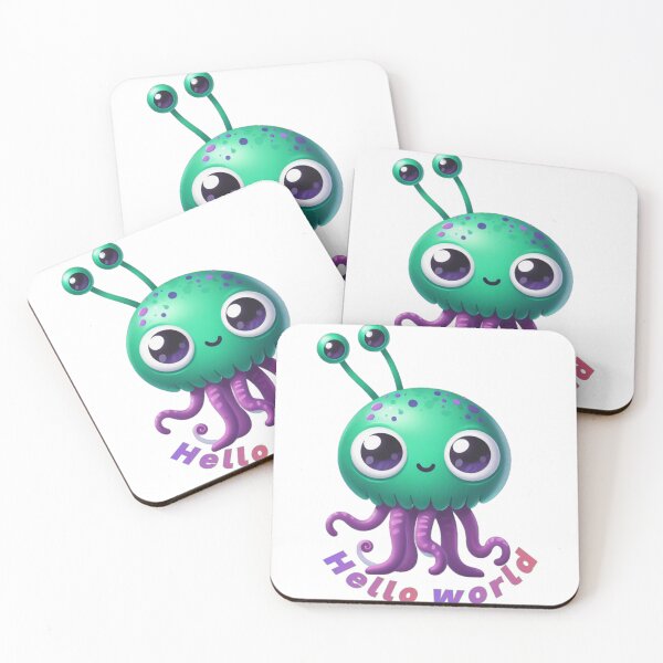 Item preview, Alien say hello world designed and sold by EkkaArt.