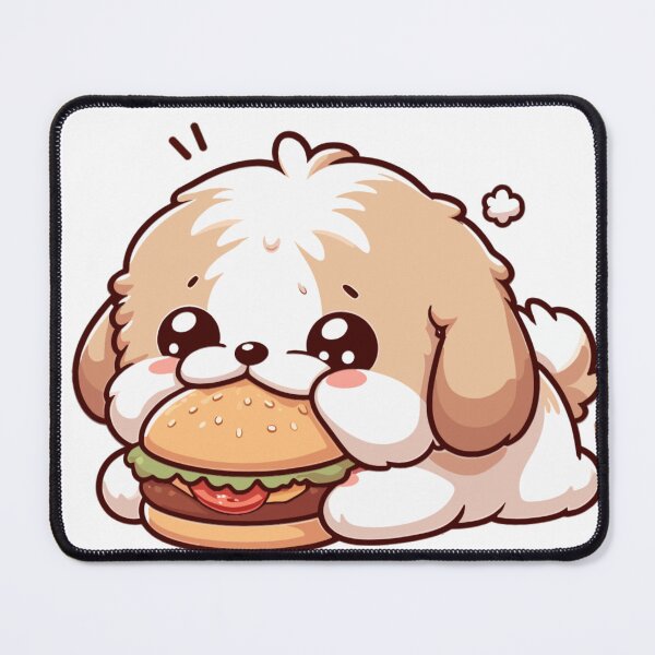 Item preview, Shih Tzu Pup Eating A Burger designed and sold by SweetDoodleBug.