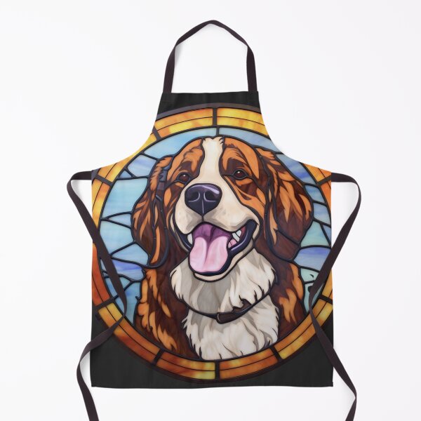 Item preview, Stained Glass St Bernard - Black designed and sold by Mothrrr.