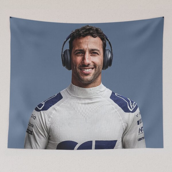 Item preview, Daniel F1 Driver with headphones Alpha F1 Team Yuki Tsunoda Teammate designed and sold by FormulaGTee1.