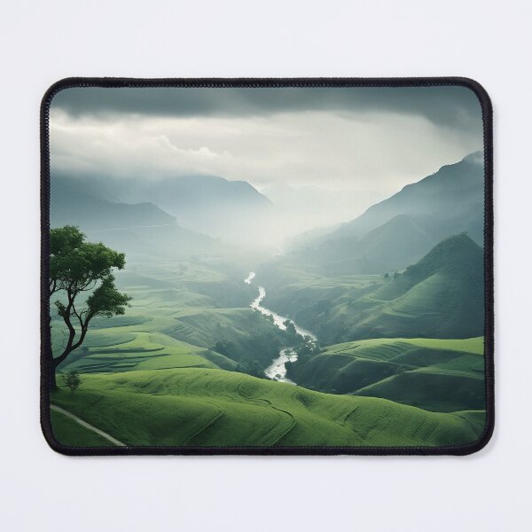 Item preview, A tree on a hill with a river running through it designed and sold by johndesign88.