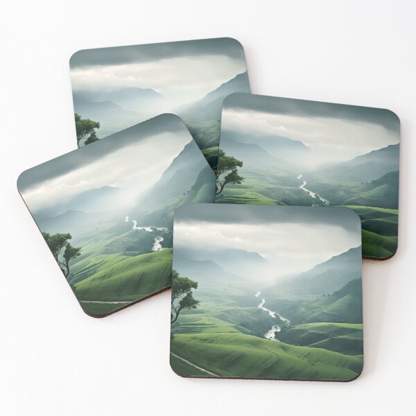 Item preview, A tree on a hill with a river running through it designed and sold by johndesign88.