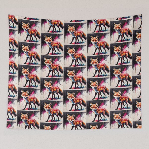 Item preview, Colorful wolf Paint Splash Artwork  designed and sold by BotunPeony.