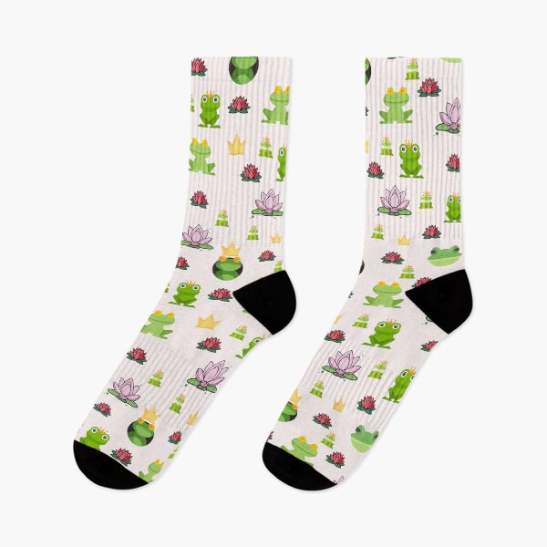Item preview, Cute Frogs&Flowers Pattern designed and sold by AoraDesign.