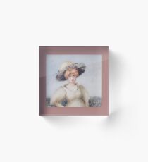 Original Watercolor by Maude Goodman c.1890 Acrylic Block