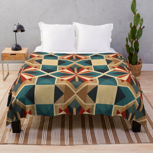 Artikelvorschau, Grafisches Retro-Kaleidoskop: Symmetrische Formen in einer Farbpalette entworfen und verkauft von Piotrek0001.