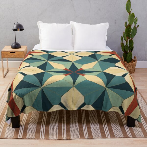 Artikelvorschau, Grafisches Retro-Kaleidoskop: Symmetrische Formen in einer Farbpalette entworfen und verkauft von Piotrek0001.