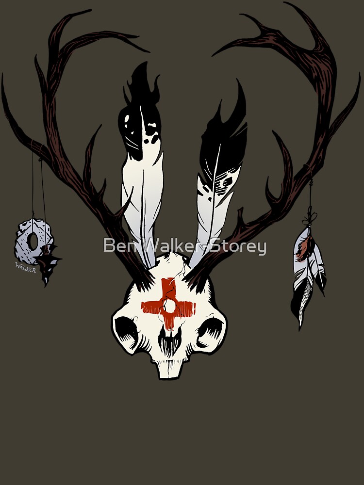 “Ceremonial Jackalope Skull” T-shirt by ThatBenWalker | Redbubble