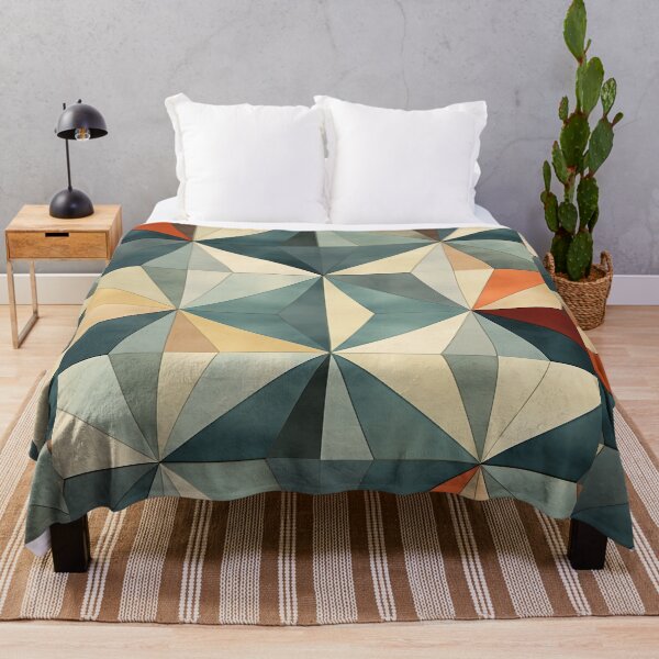 Artikelvorschau, Grafisches Retro-Kaleidoskop: Symmetrische Formen in einer Farbpalette entworfen und verkauft von Piotrek0001.