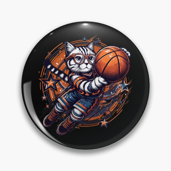 Item preview, Basketball cat dunking glasses gift designed and sold by Pineapple-Tree.