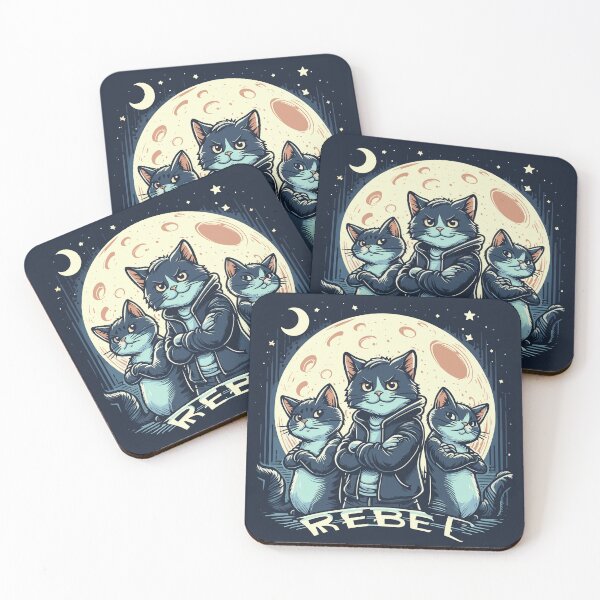 Item preview, Rebel Cats Trio designed and sold by PastePrintMagic.