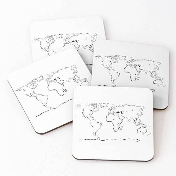 Item preview, World Map (white) designed and sold by Puddleleaps.