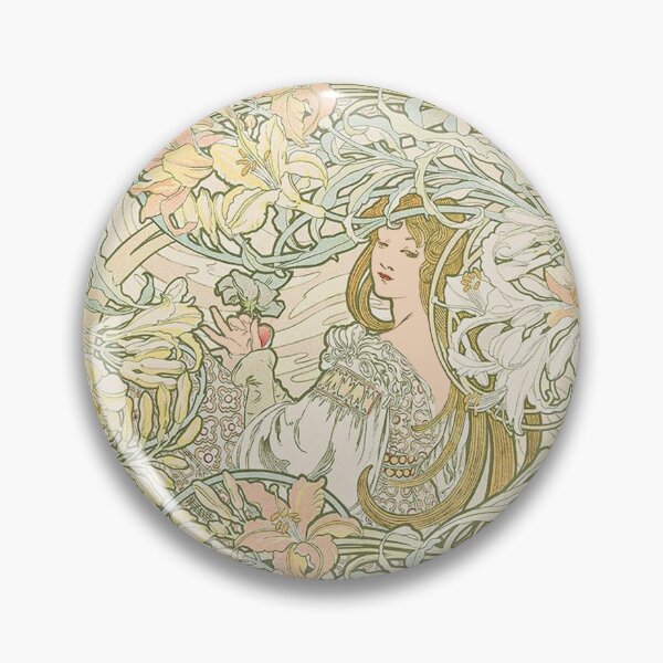 Item preview, HD. Language of Flowers, from Album de la décoration (1900), by Alphonse Mucha.(Original colors) designed and sold by MINDTHECHERRY.