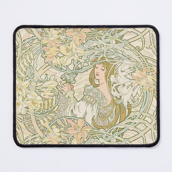 Item preview, HD. Language of Flowers, from Album de la décoration (1900), by Alphonse Mucha.(Original colors) designed and sold by MINDTHECHERRY.