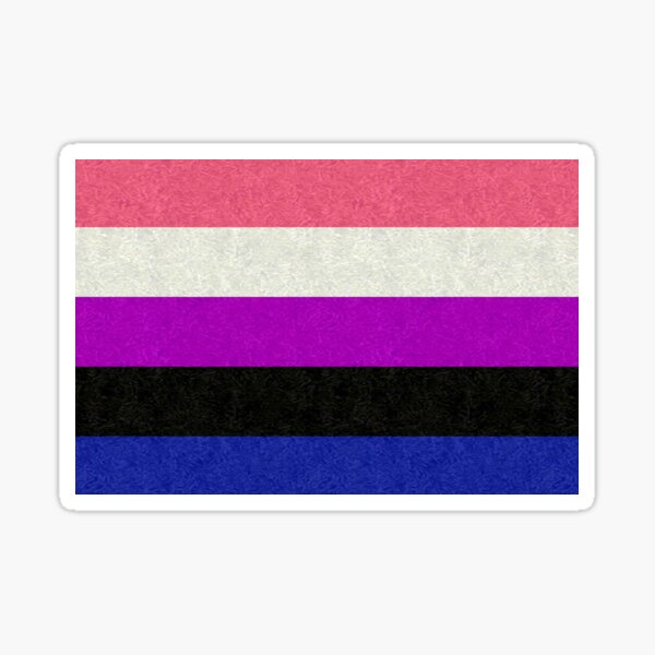 Gender Fluid Pride Flag Colored Background Design Sticker