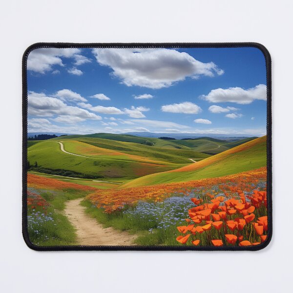 Item preview, A dirt road leading to a flower field designed and sold by johndesign88.