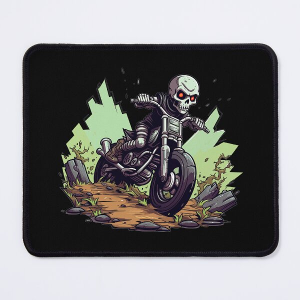 Item preview, Skeleton riding a motorcycle designed and sold by HappyStickBike.