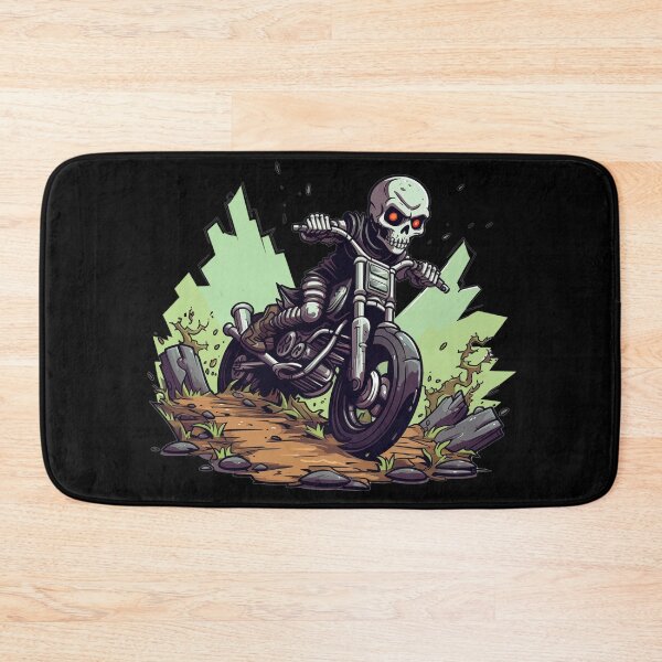 Item preview, Skeleton riding a motorcycle designed and sold by HappyStickBike.