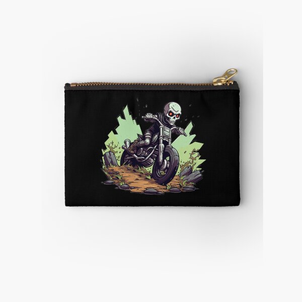 Item preview, Skeleton riding a motorcycle designed and sold by HappyStickBike.