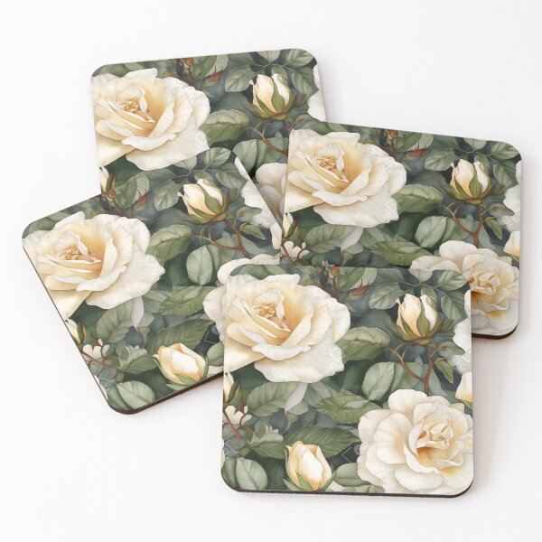 Item preview, white rose bush designed and sold by elegantpaterns.