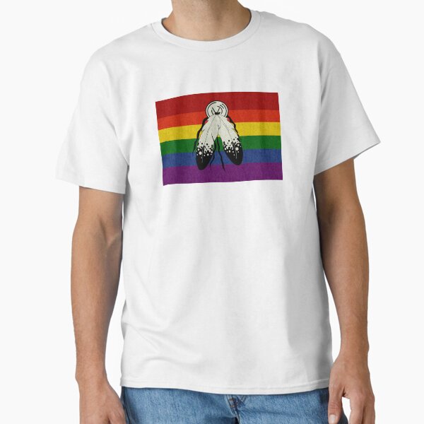 Two-Spirited Pride Flag Colored Background Design Classic T-Shirt