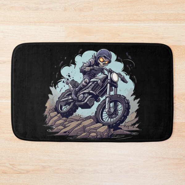 Item preview, Skeleton riding a motorcycle designed and sold by HappyStickBike.