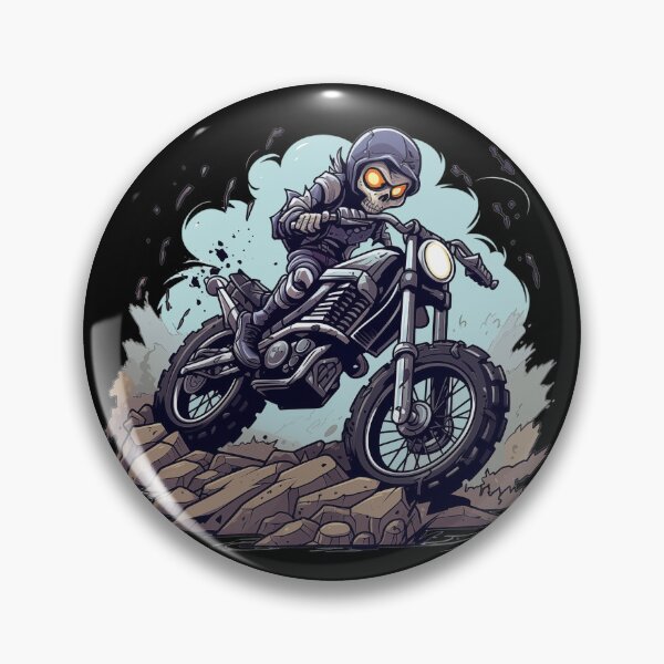 Item preview, Skeleton riding a motorcycle designed and sold by HappyStickBike.