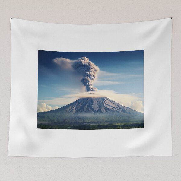 Item preview, A volcano erupting with smoke designed and sold by johndesign88.