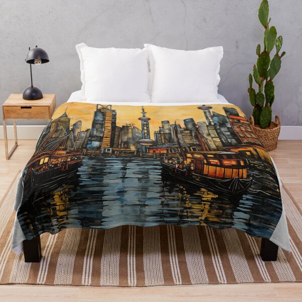 Item preview, Shanghai colorful travel vintage graphics designed and sold by wonderfulpark.