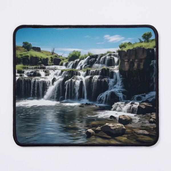 Item preview, A waterfall with rocks and grass designed and sold by johndesign88.