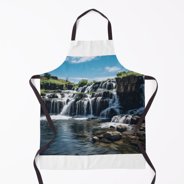 Item preview, A waterfall with rocks and grass designed and sold by johndesign88.