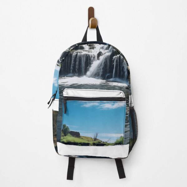 Item preview, A waterfall with rocks and grass designed and sold by johndesign88.