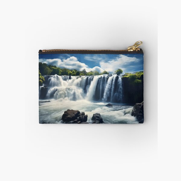 Item preview, A waterfall with trees and rocks designed and sold by johndesign88.