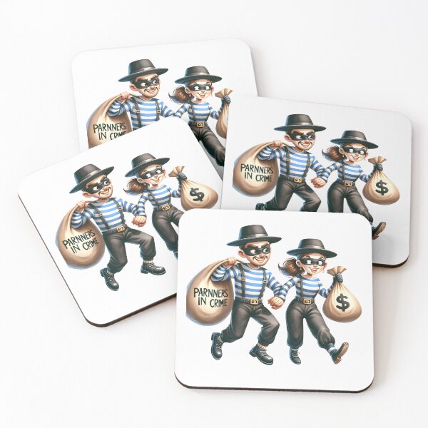 Item preview, Playful Partners in Crime Cartoon designed and sold by KNAA.