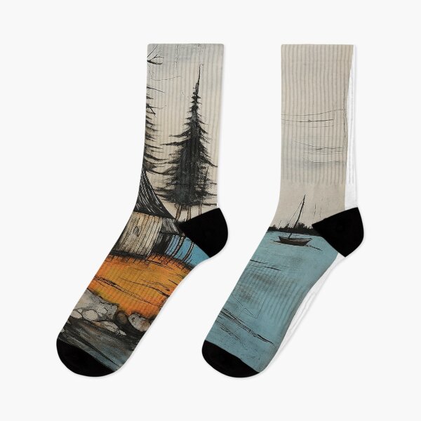 Item preview, Bear lake colorful travel vintage graphics designed and sold by wonderfulpark.
