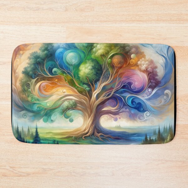 Item preview, Yggdrasil Whispers: Cosmic Roots Entwining Norse Mythical Essence designed and sold by ElLocoMus.