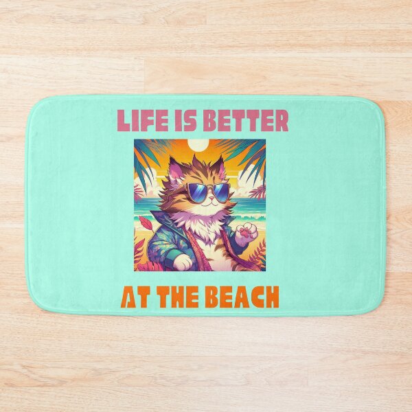 Item preview, Life is better at the beach cat  designed and sold by Jam3x.