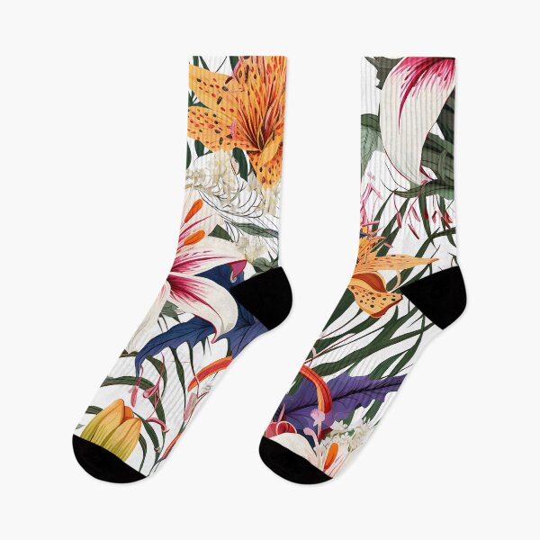 Item preview, Tropical leaves and flowers in summer designed and sold by ooHalloo.